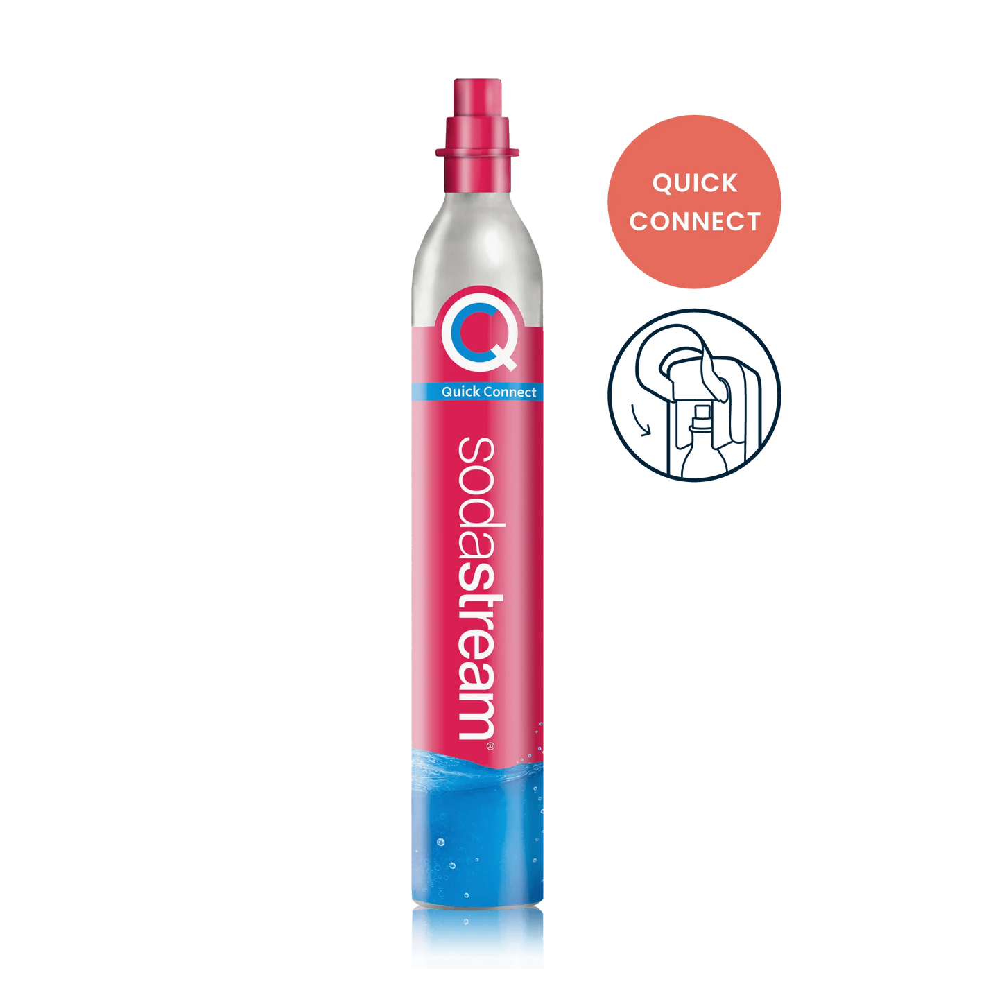 SodaStream - Quick Connect | 60L Gas Cylinder for Sparkling Water | 4 Pack